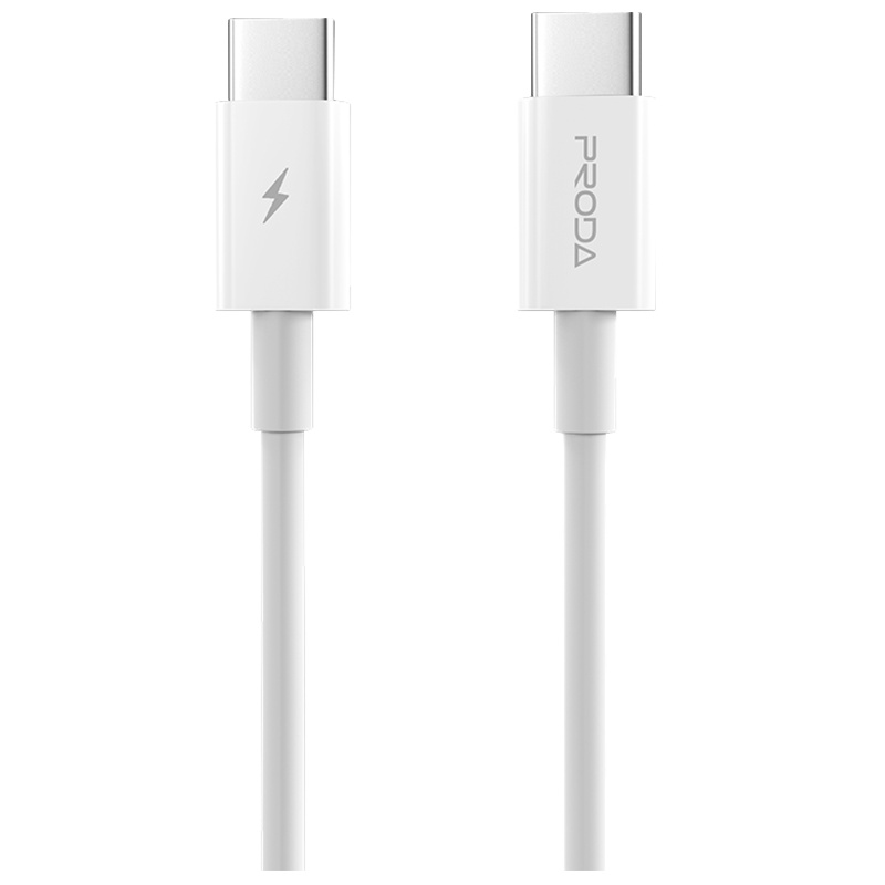 REMAX 闪充5A数据线 华为 小米手机 双Type-c接口 传输/充电线 白色