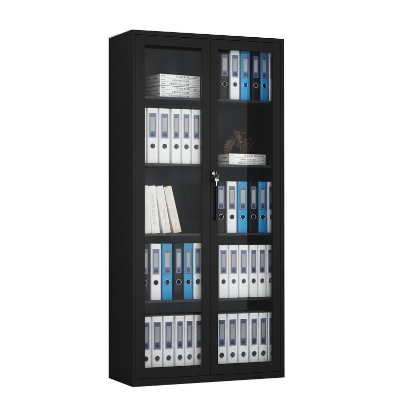 [一鹏]家具文件柜新款拆装冷轧钢板通玻对开档案资料柜财务凭证柜带锁 400*900*1850mm