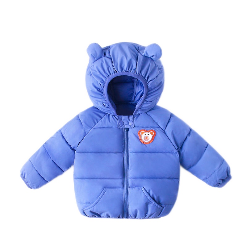 [加厚保暖]冬新款耳朵棉衣中小童羽绒棉服外套男女童宝宝棉服短款 莎丞