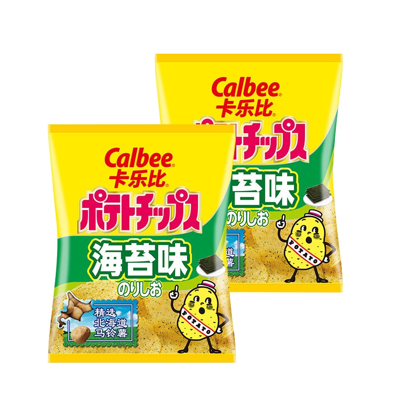 Calbee卡乐比牌海苔味薯片(膨化食品)两袋装