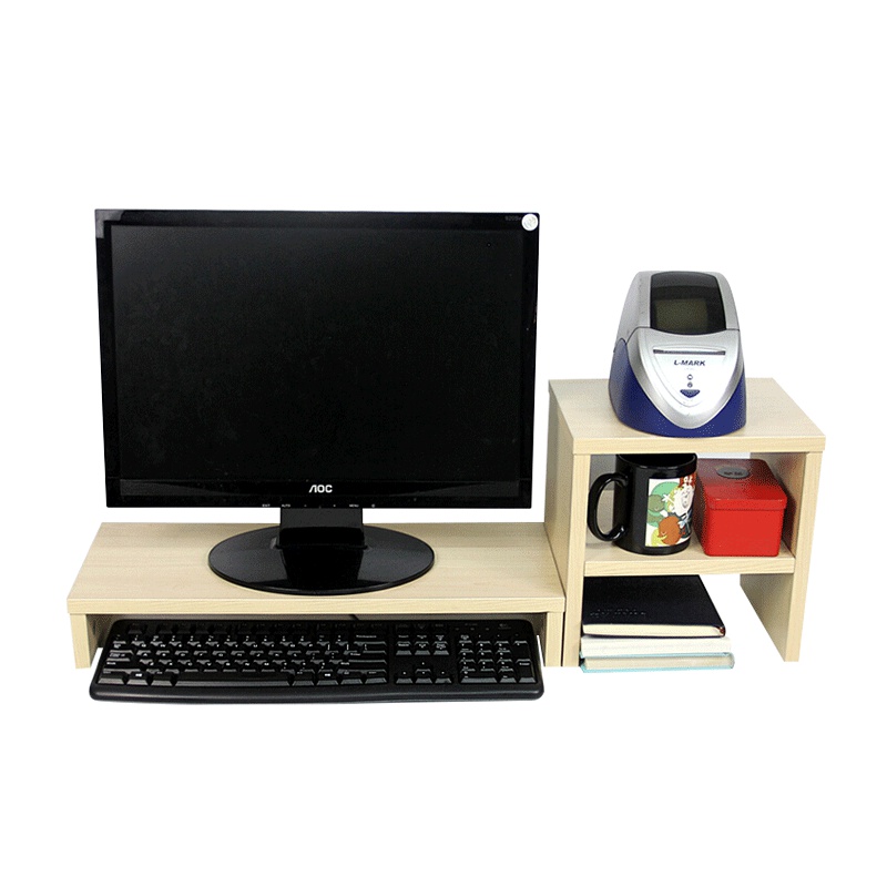 倍方（befon）电脑显示器桌 德国枫木单层+置物柜 电脑显示器增高架 置物架 屏幕托架键盘收纳架 显示器支架