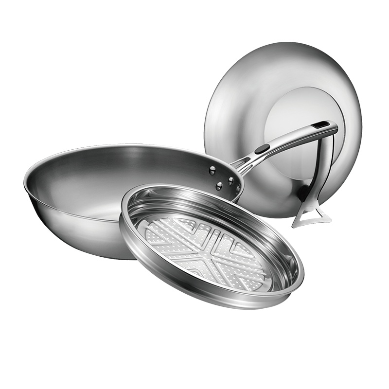 ASD/爱仕达五层钢炒锅CC30Z1Q甄巧五层复合钢炒蒸锅CC30Z1Q新款油你控