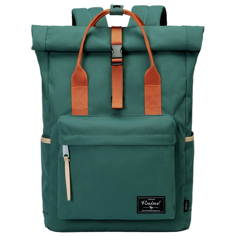 第九城 书包女ins双肩包情侣款撞色潮流韩版背包男大中学生背包