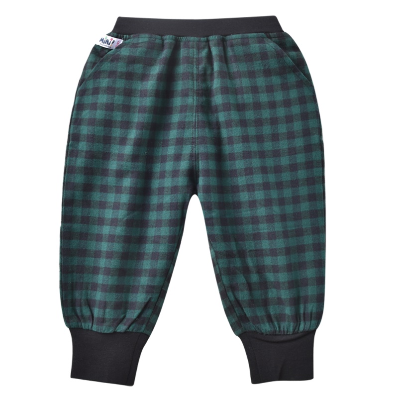 铅笔俱乐部童装2019秋冬新款男童长裤小男童格子裤子儿童休闲长裤