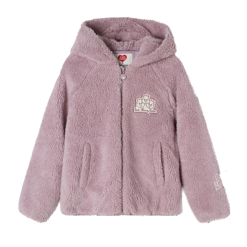 拉夏贝尔毛绒加厚保暖可爱学生棉服仿羊羔毛短外套冬季新款外套女60007556