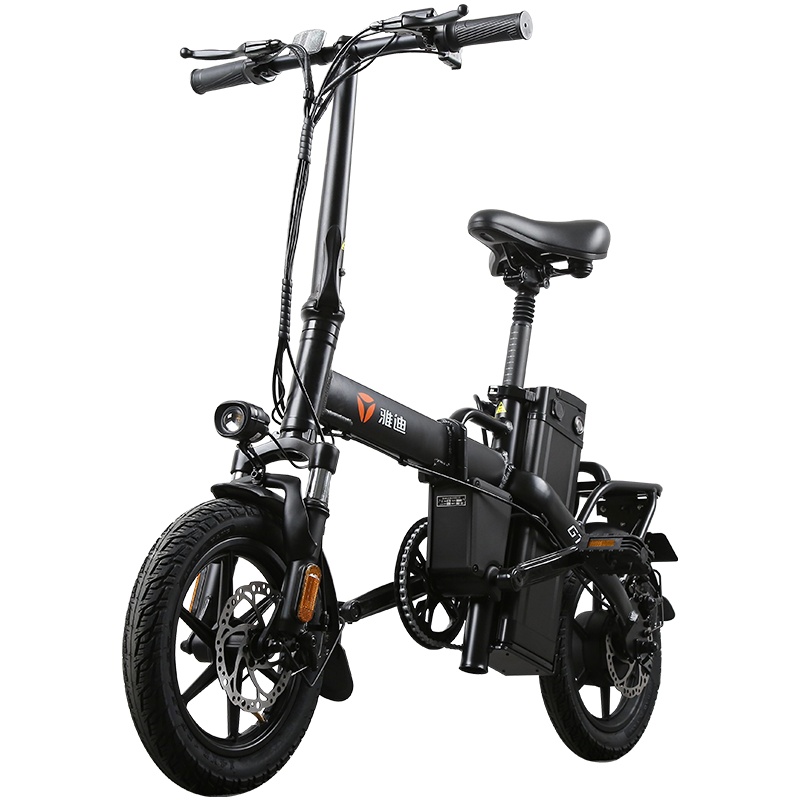 雅迪电动车GT3锂电池48V20Ah助力便携电动迷你男女代驾折叠自行车 GT3新油光黑