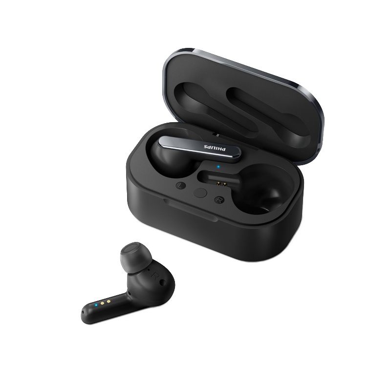 飞利浦无线蓝牙耳机T5506黑色 高音质高端降噪入耳式运动型高颜值2021年新款男女士适用于苹果vivo华为oppo