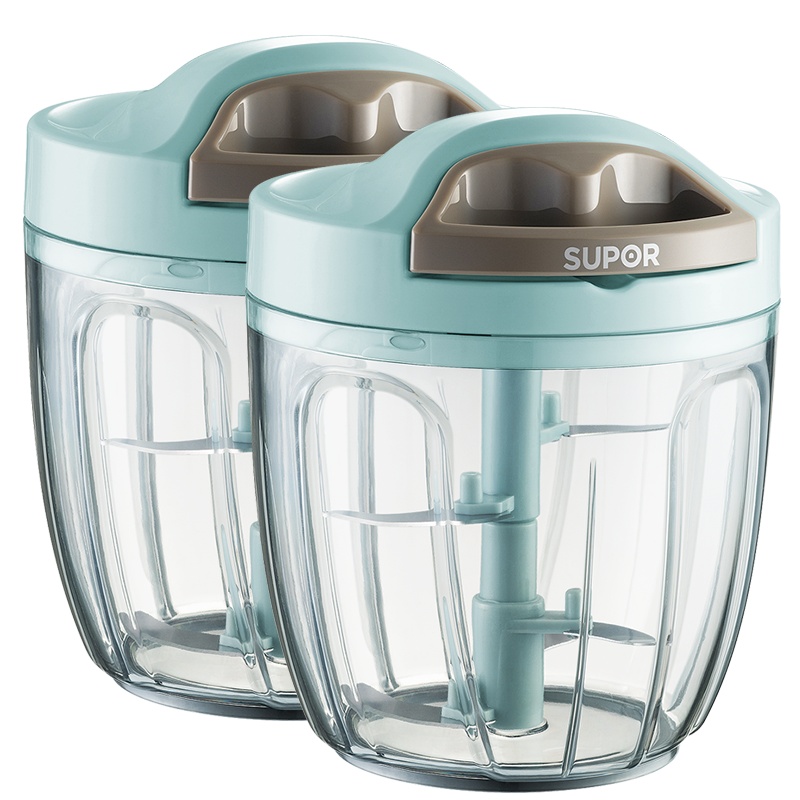 苏泊尔(SUPOR)蒜泥器手动压蒜捣蒜泥神器打蒜蓉大蒜搅碎机切绞拉蒜末家用KG90AB10+KG90AB10