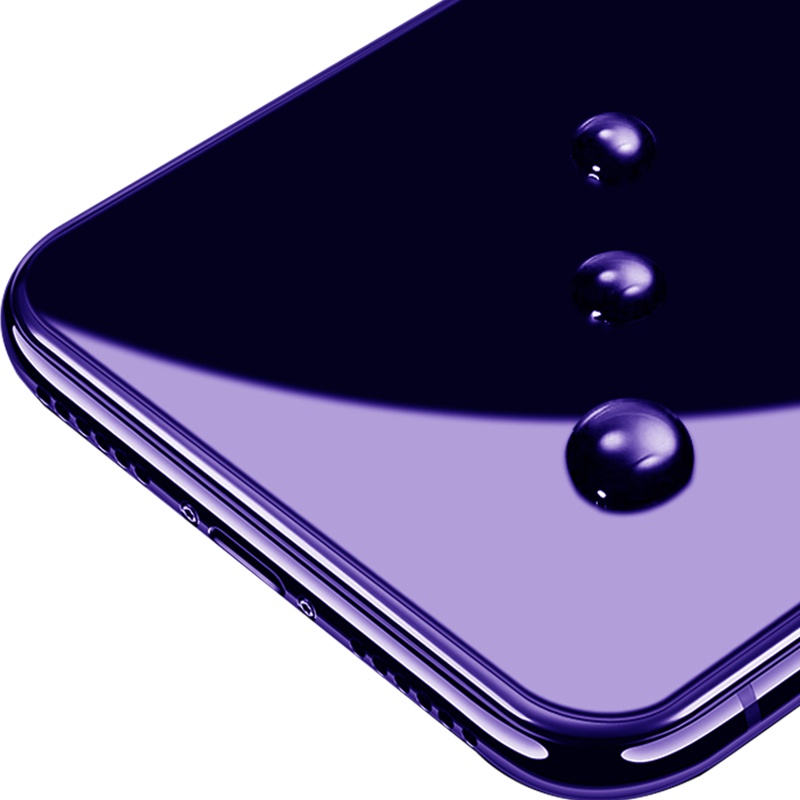 [送手机壳]轻万适用vivoy81s抗蓝光钢化膜防指纹高清前膜防摔玻璃手机贴膜防紫光保护膜