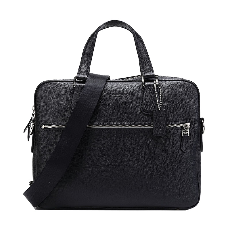 COACH 蔻驰 公文包男斜挎包手提包 男士皮质软手提肩背斜挎公文包