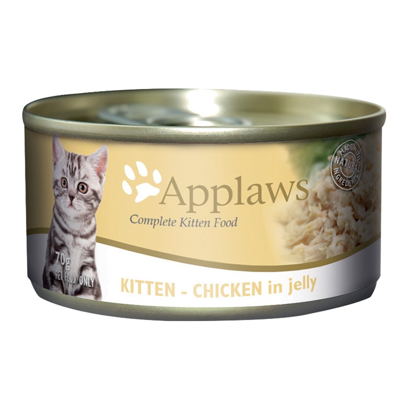 爱普士猫罐头 英国Applaws 幼猫鸡肉肉冻口味猫咪营养湿粮零食罐头 70g