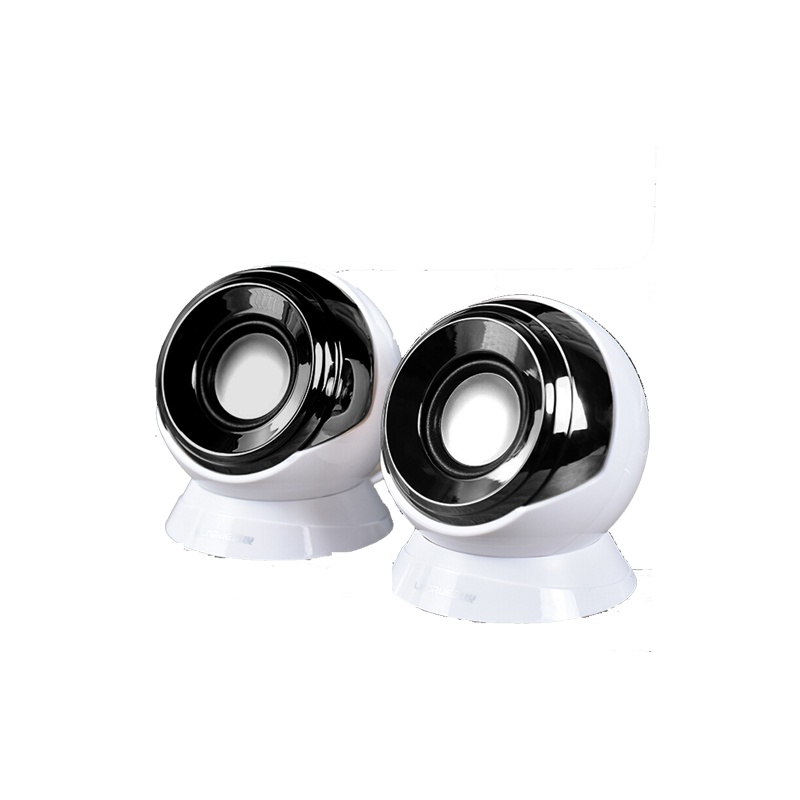 蓝悦(LEnRuE) S33 电脑音箱台式笔记本桌面USB迷你小音响低音炮便携多媒体便携式 2.0声道 白锖色