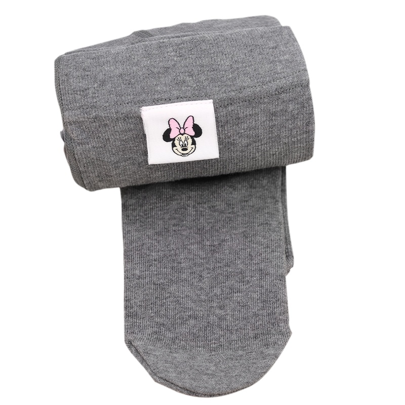 迪士尼女童连裤袜春秋纯棉中厚大童白色腿袜连脚打底裤儿童连体袜S、M、L、XL