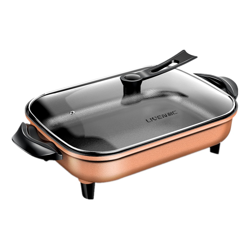 利仁（Liven）DHG-600电煮锅韩式多功能电火锅家用电炒锅电热锅煎锅不粘锅