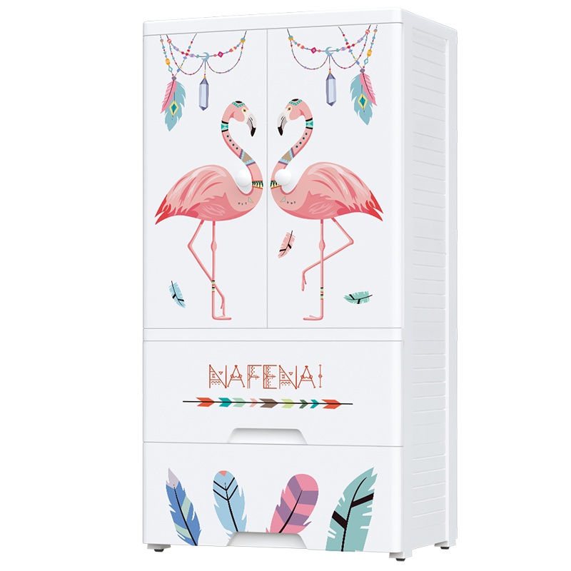 邦禾衣服收纳柜宿舍储物柜简易衣物储衣橱省空间小孩儿童衣服柜子