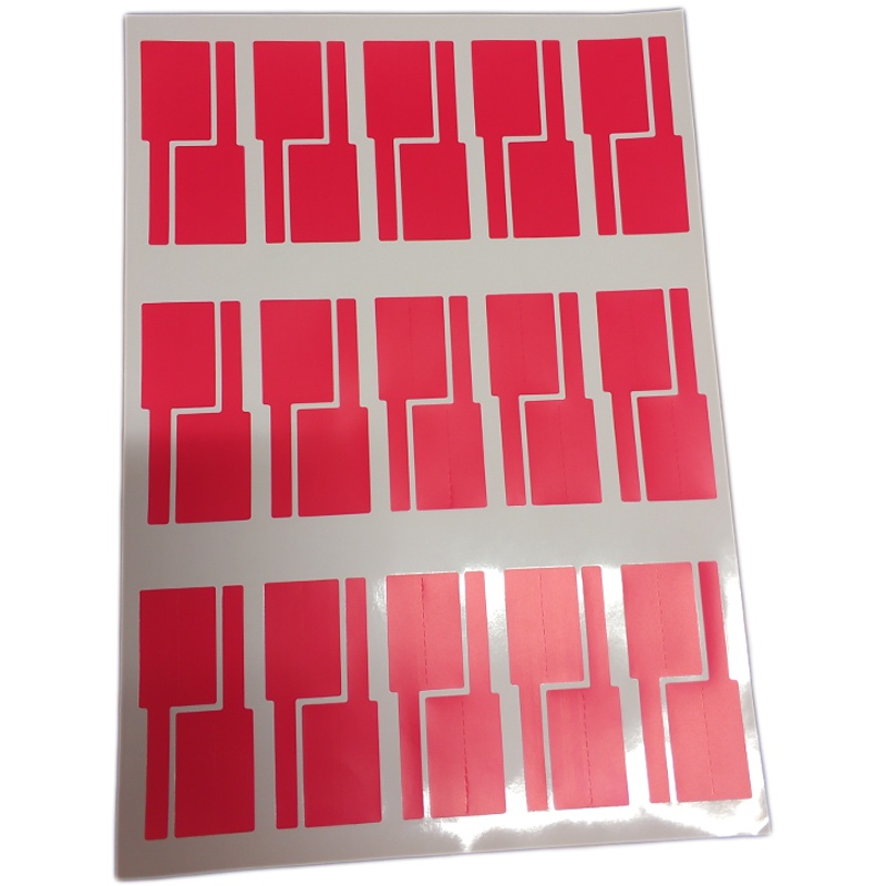 开仰 A4纸线缆标签不干胶标签纸38*25+40mm/30片/张/100张/包 红色(单位:包)
