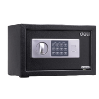 得力(deli)保险柜 高20cm电子密码保管箱入墙入柜办公家用小型保险箱铁甲小宝33057