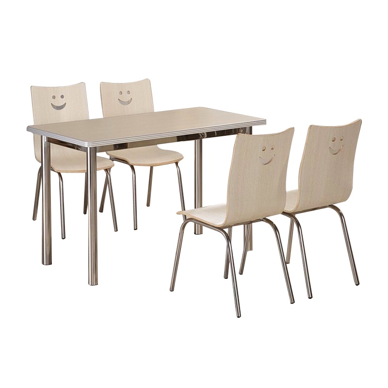 HiBoss餐桌快餐桌椅小吃店奶茶店食堂餐桌椅组合