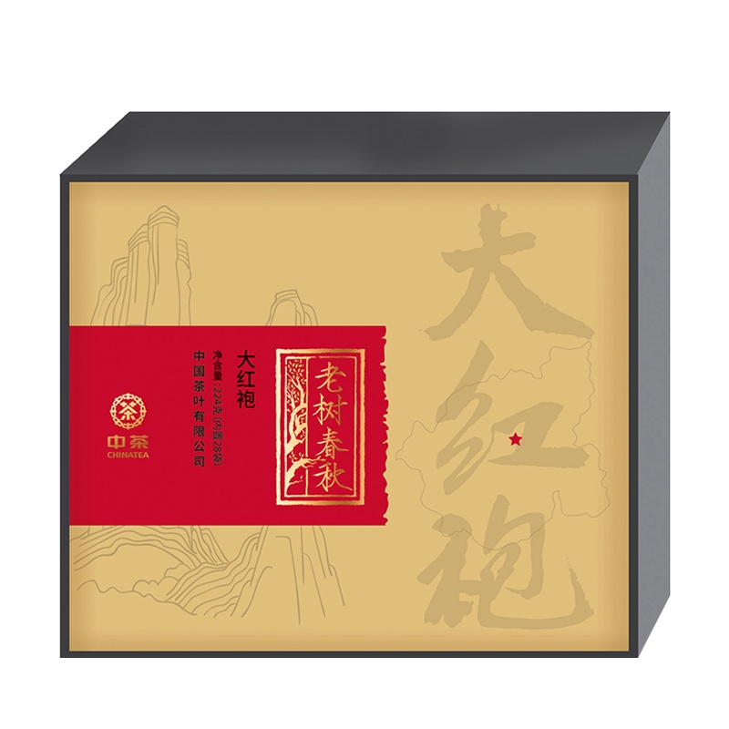 中茶乌龙茶老树春秋系列特级大红袍礼盒224g中粮茶叶_0118