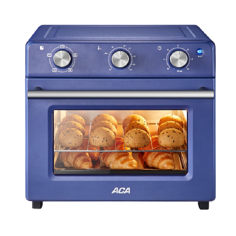 北美电器(ACA)电烤箱EAF22A 家用烘焙小型多功能 迷你电烤箱 28L 全自动空气炸锅 深蓝色