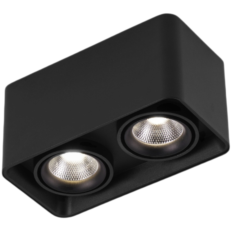 祎琳led射灯方形明装筒灯家用商用斗胆灯COB三色调光聚光射灯