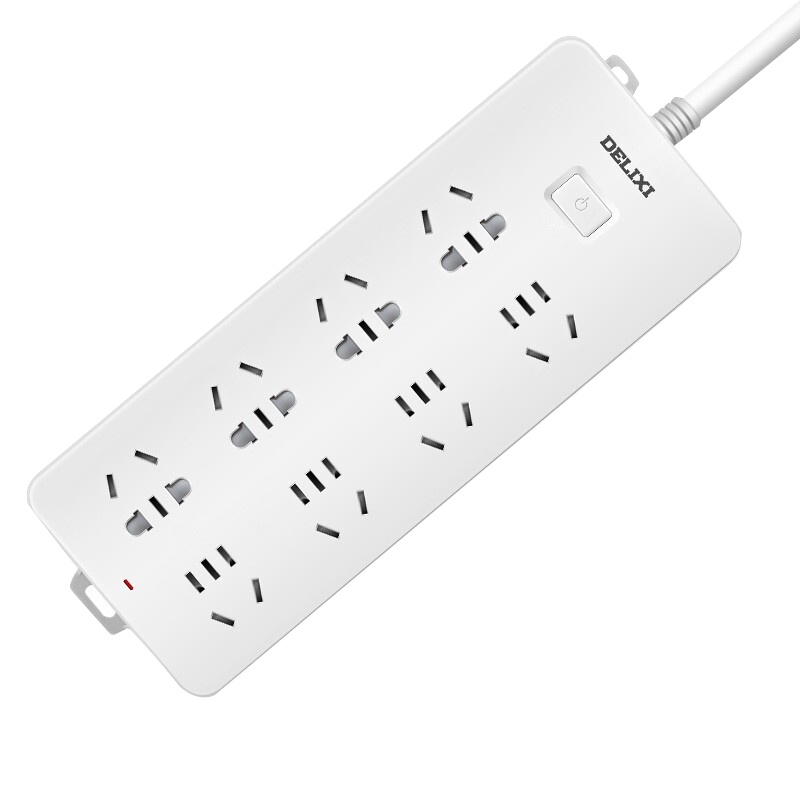 德力西(DELIXI)新国标插座/插排/排插/插板/插线板/接线板/拖线板 8位总控 1.8米 K8X