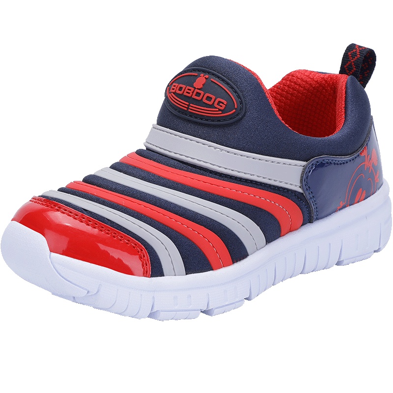 巴布豆童鞋男女童毛毛虫鞋子2019春季透气休闲儿童运动鞋女