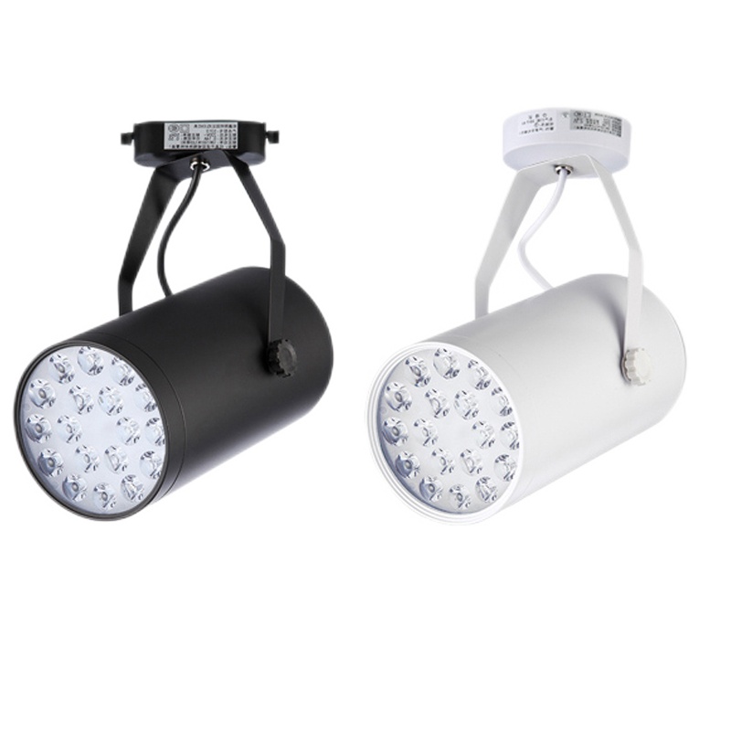 LED轨道灯明装彩色射灯七彩变色导轨背景3W12W舞台氛围酒吧红蓝光