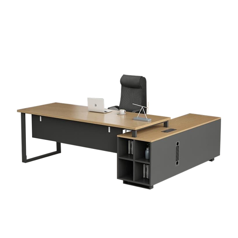 【理政】板式办公桌 电脑桌 办公家具 简约现代大班台 老板桌 带副柜带抽屉有锁办公桌 经理桌 主管桌