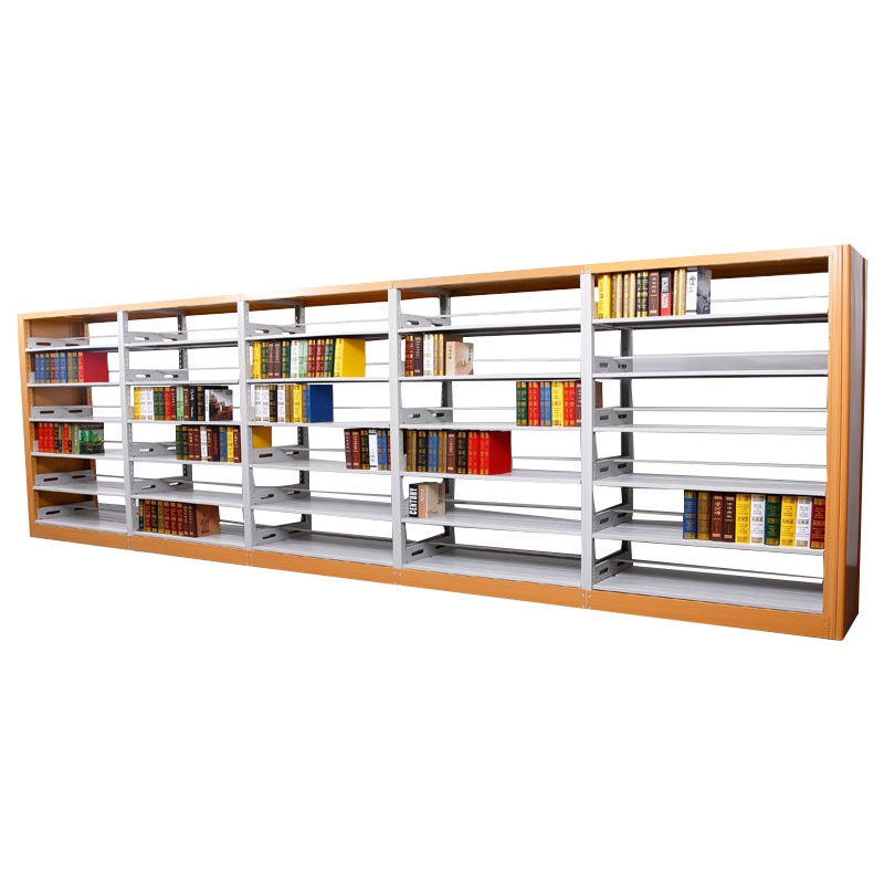 永格钢制转印书架学校图书馆书店书籍室阅览室双面书架资料架1列5组5层