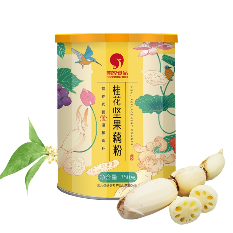 南农 桂花坚果藕粉350g/罐 早餐 下午茶 代餐粥 冲饮谷物藕粉羹