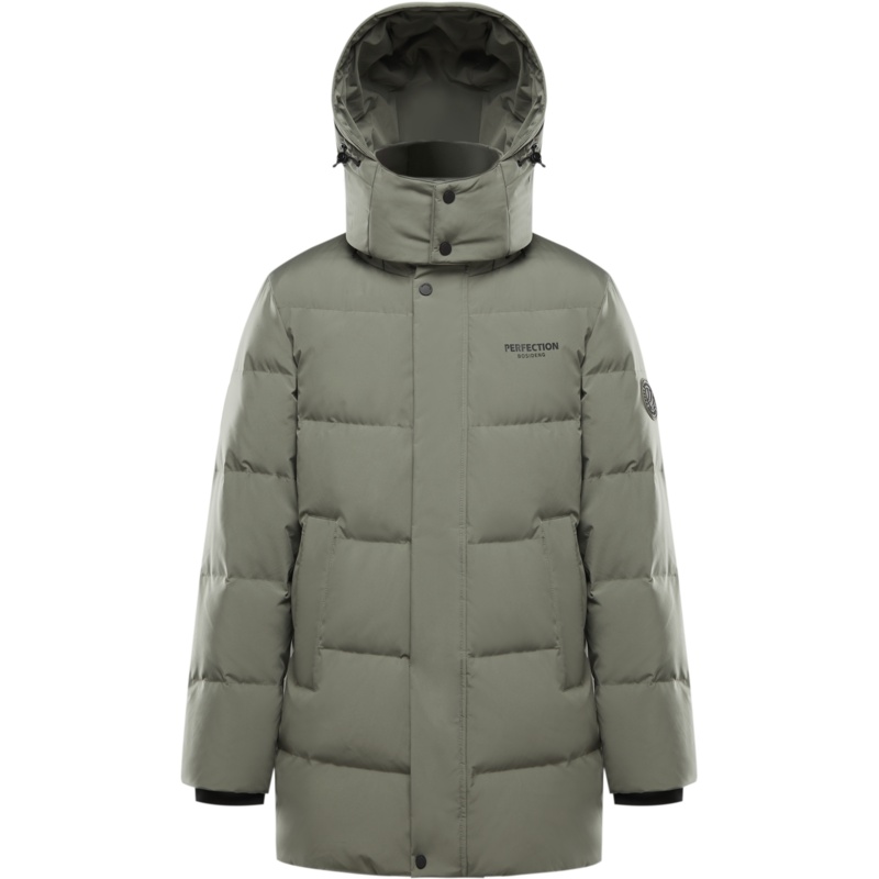 波司登2020冬新款男中长款可脱卸帽保暖加厚羽绒服外套B00145123