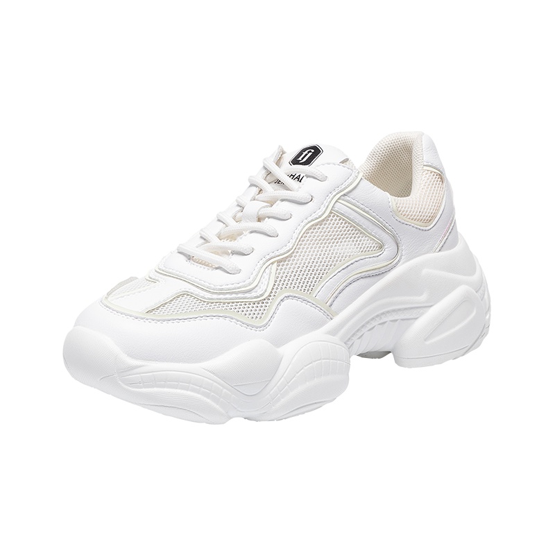 马克华菲老爹鞋女2019夏季新款网面透气反光ins潮小白鞋运动鞋女