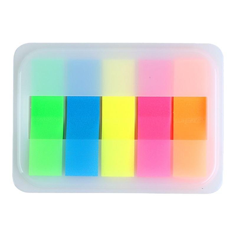 齐心(comix)XSW D6017荧彩系列标签易事贴 X5色(盒) (10本装)配色