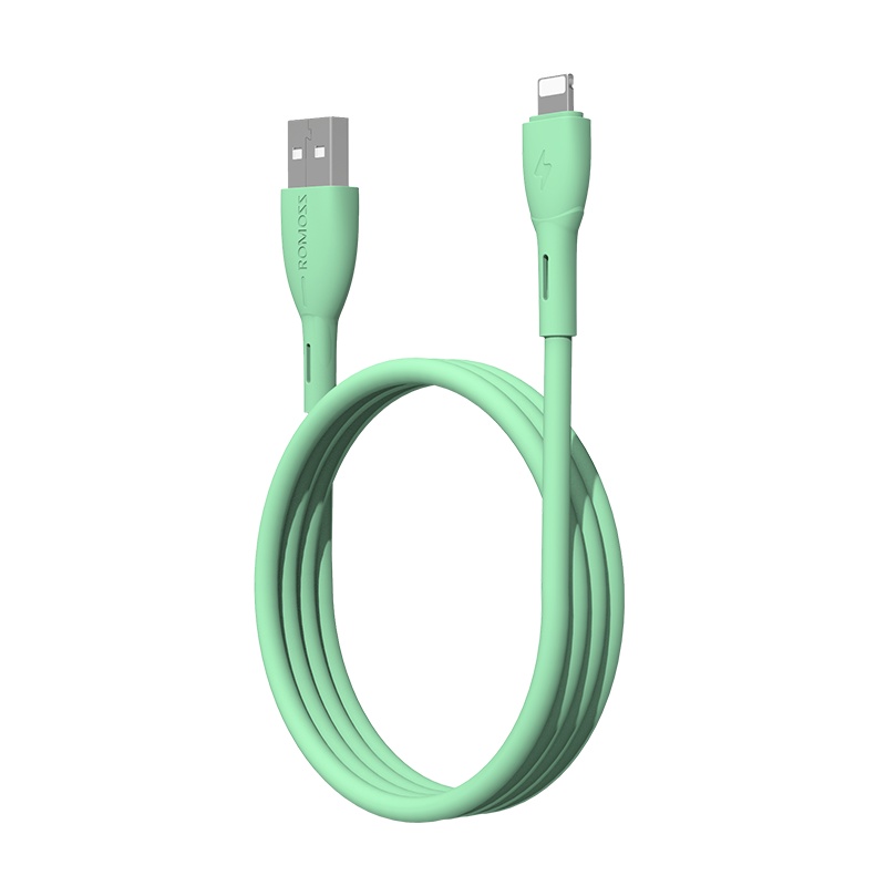 罗马仕苹果数据线液态硅胶iPhone手机充电线加长11器6s7P快充2米