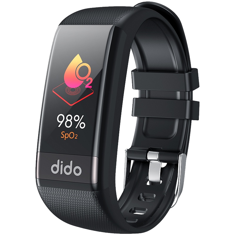 dido医疗级血压实时监测心率报警高精度血氧心电图HRV智能手环仪器老人多功能睡眠心脏健康男运动手表女情侣 Y1S尊贵黑