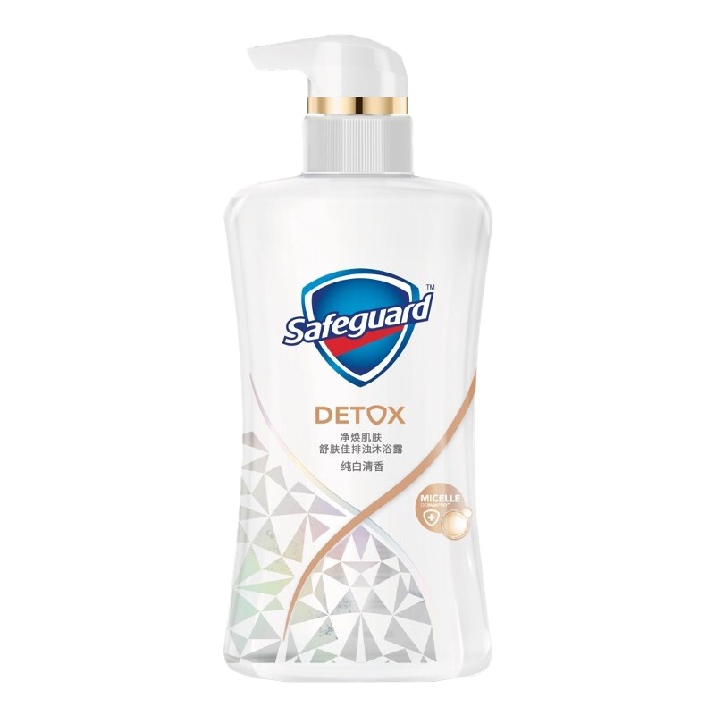 舒肤佳泡沫沐浴露 纯白清香小气泡沐浴露 500ml (空气感泡泡 健康臻净)