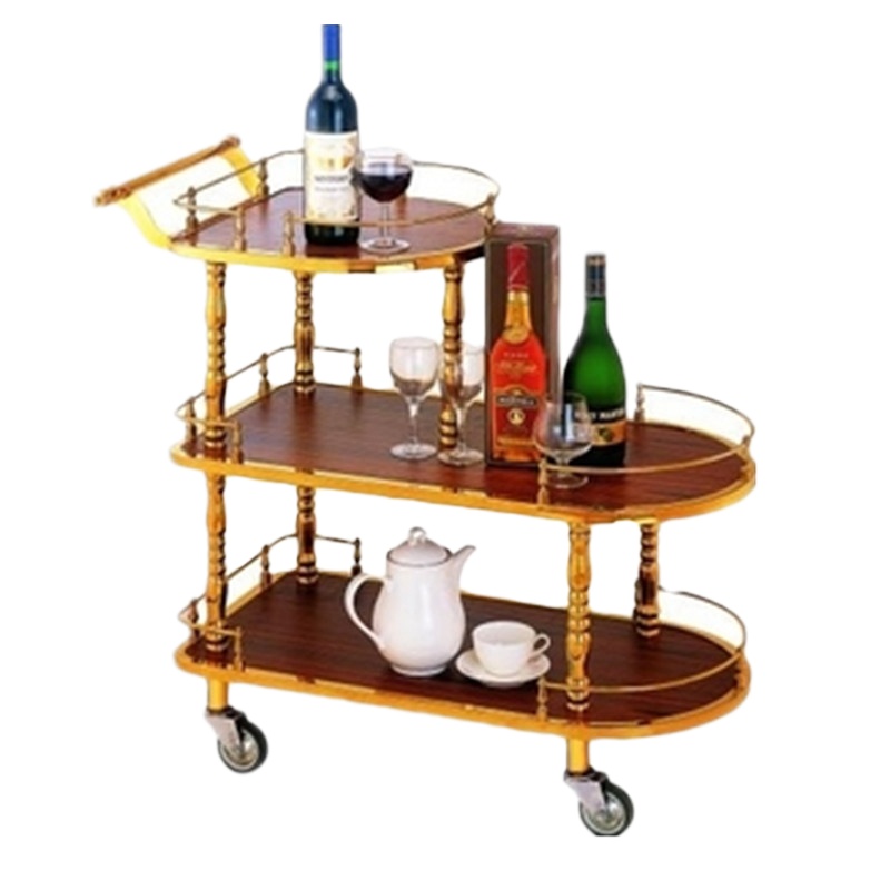 企采严选 手推车蛋糕推车火锅小吃车三层送餐服务车甜品点心茶水车 甜品车77*40*82.5cm