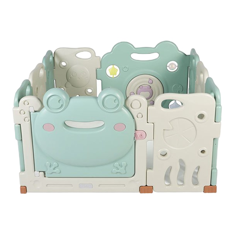 babycare儿童室内游戏围栏婴儿宝宝爬行垫学步防护栏家用安全栅栏 晨雾绿 8+2 116*116cm 7800