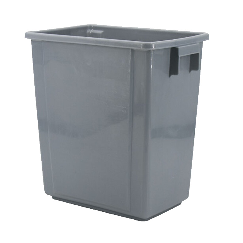 冰禹 BY-625 垃圾桶 塑料 长方形弹盖 厨房 酒店 环保户外 翻盖 60L无盖 可定制上海分类垃圾桶