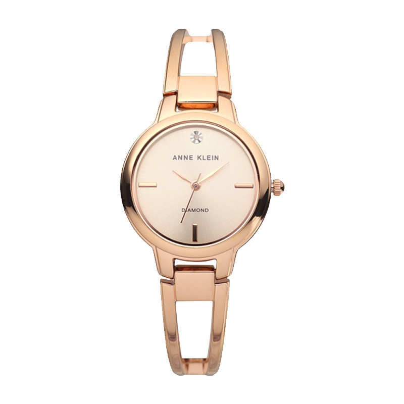 安妮克莱因（ANNE KLEIN）璀璨永恒系列简约时尚合金镂空手镯石英女士手表AK/2626RGRG