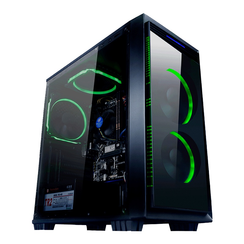 御龙者翼龙Y505 台式游戏电脑主机(六核i5-8400 8GB 120G SSD GTX1050Ti升1060独显)