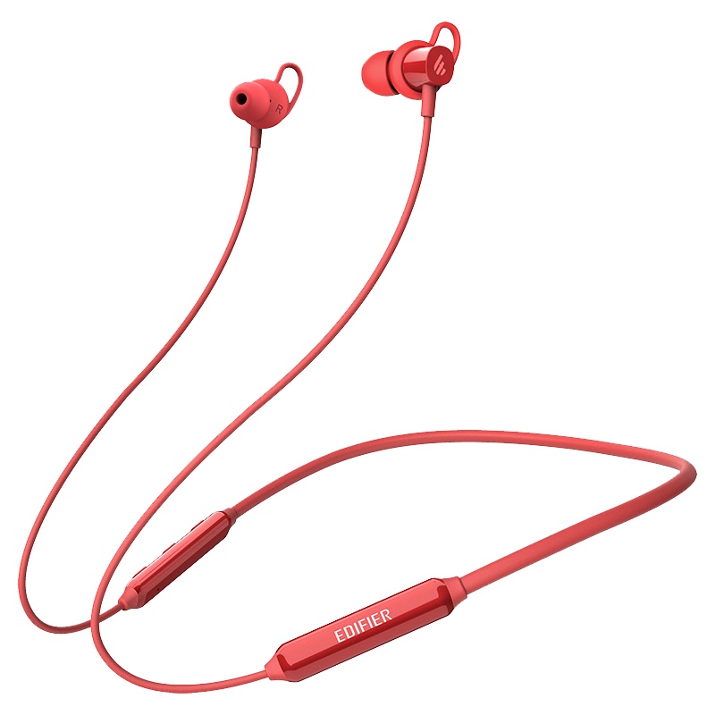 EDIFIER/漫步者 W200BT plus无线蓝牙耳机双耳挂脖式运动跑步挂耳式入耳式耳麦安卓通用超长待机超长续航 红