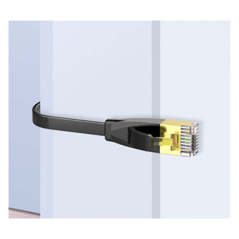 千兆网线 2米 六类 黑色 扁平线 10个起售