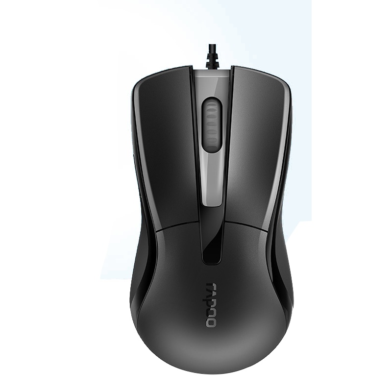 雷柏 (RAPOO) N19 USB光电静音光学有线鼠标办公鼠标