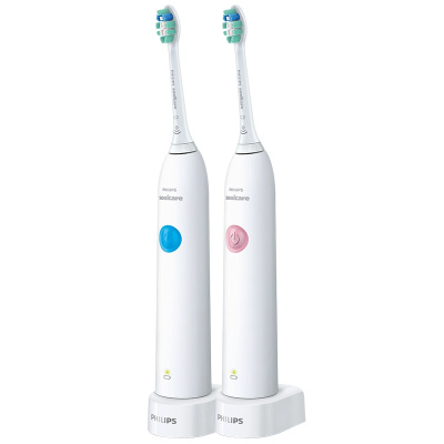 飞利浦(Philips)声波震动式电动牙刷 HX3734/03 HX3724/02 情侣装 成人充电式电动牙刷