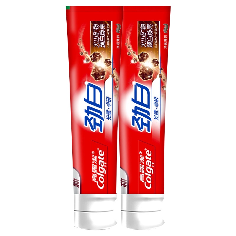 高露洁光感卓研火山泥120克两只装