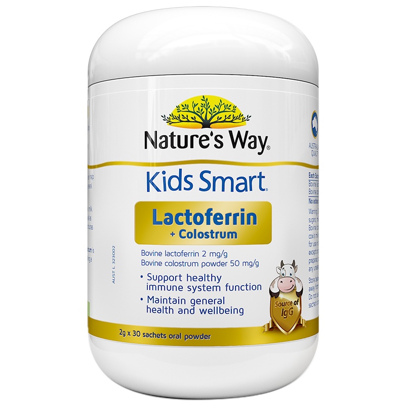 【延续母乳免疫保护力】佳思敏 Nature's Way 婴幼儿金装乳铁蛋白粉儿童牛初乳免疫球蛋白 30条*2g