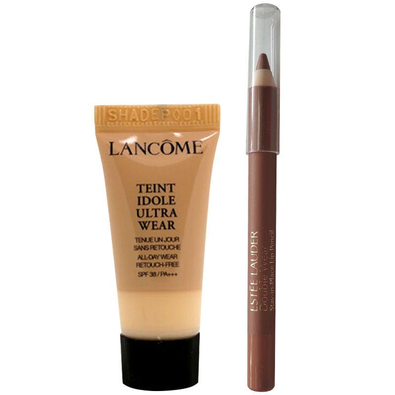 雅诗兰黛(Estee Lauder)Double Wear 两用唇线笔 18+兰蔻持妆轻透粉底液5ml PO-01