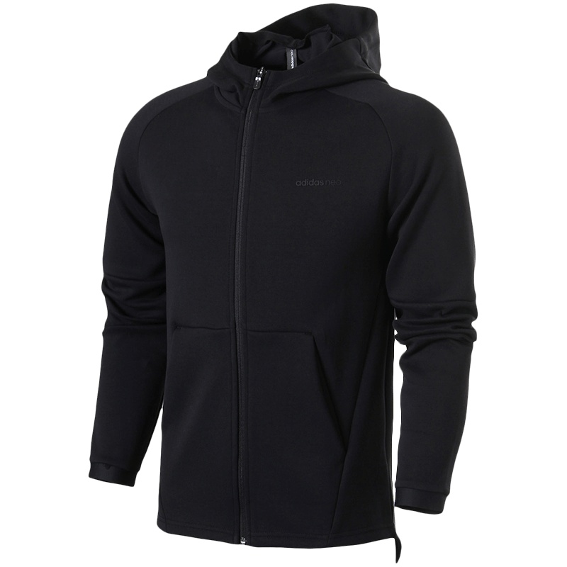 【自营】adidas阿迪达斯NEO男子夹克外套18郑恺同款连帽休闲运动服CV6889 L CV6889黑色